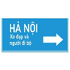 Biển số I.417c "Chỉ hướng đường phải đi cho từng loại xe"