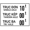 Biển số S.505c "Tải trọng trục hạn chế qua cầu"
