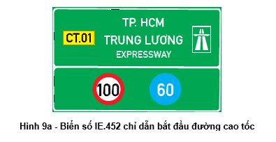 Biển số IE.452 "Bắt đầu đường cao tốc"
