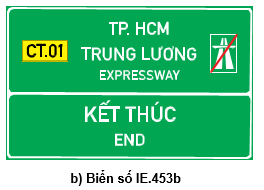 Biển số IE.453b "Kết thúc đường cao tốc"
