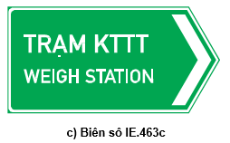 Biển số Ie.463c "Trạm kiểm tra tải trọng xe"