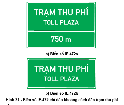 Biển số Ie.472 "Khoảng cách đến trạm thu phí"