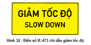 Biển số Ie.473 "Giảm tốc độ"
